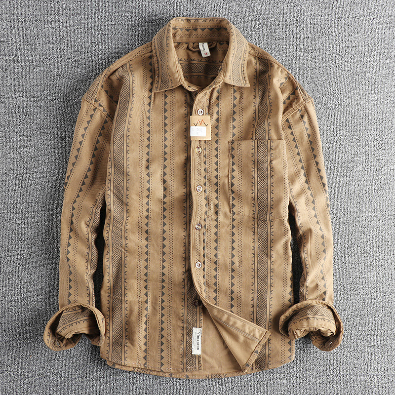 Herrenhemd mit Ethno-Muster – Bild 3 | LuxeStyle