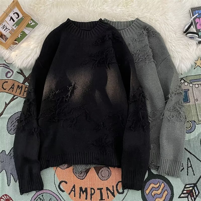 Tasseled Crewneck Strickpullover