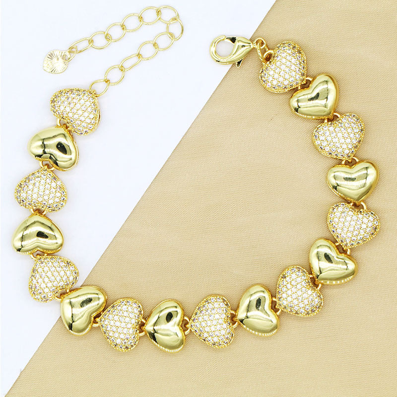 Zirkon Herzblumen Armband – Bild 4 | LuxeStyle