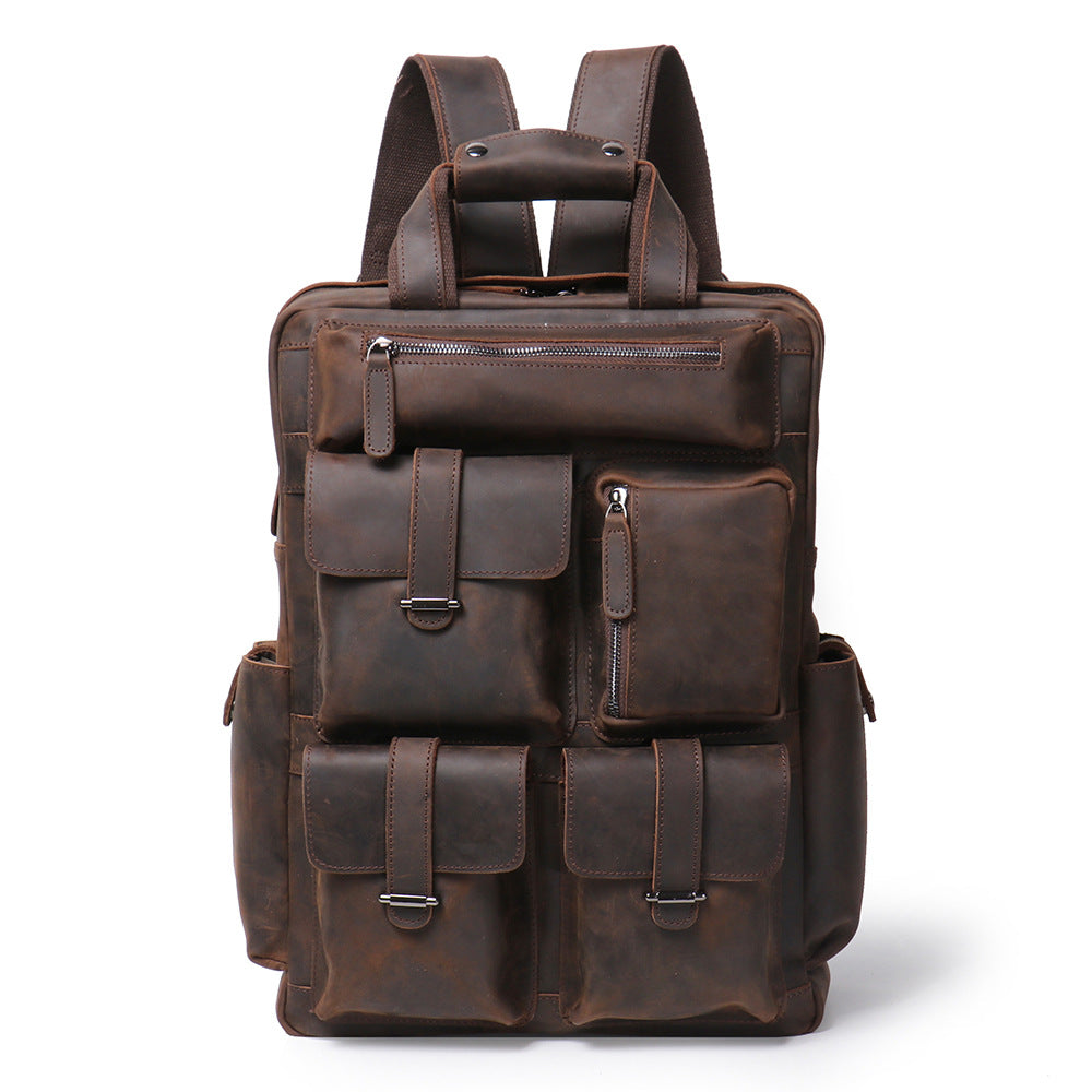 Retro Lederrucksack mit grosser Kapazität | LuxeStyle