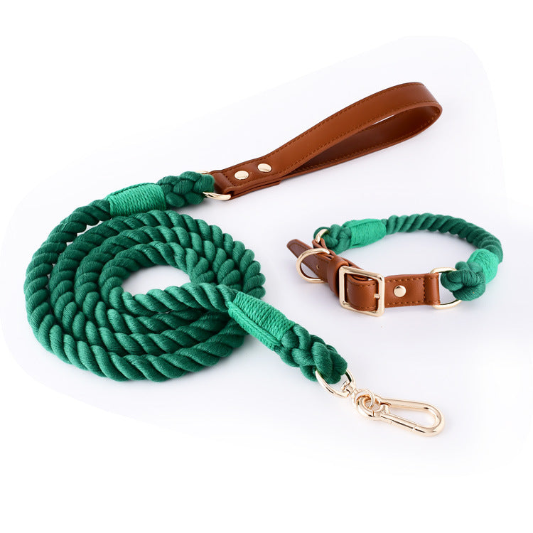 Halsband-Set mit Baumwollseil und Leder – Bild 13 | LuxeStyle