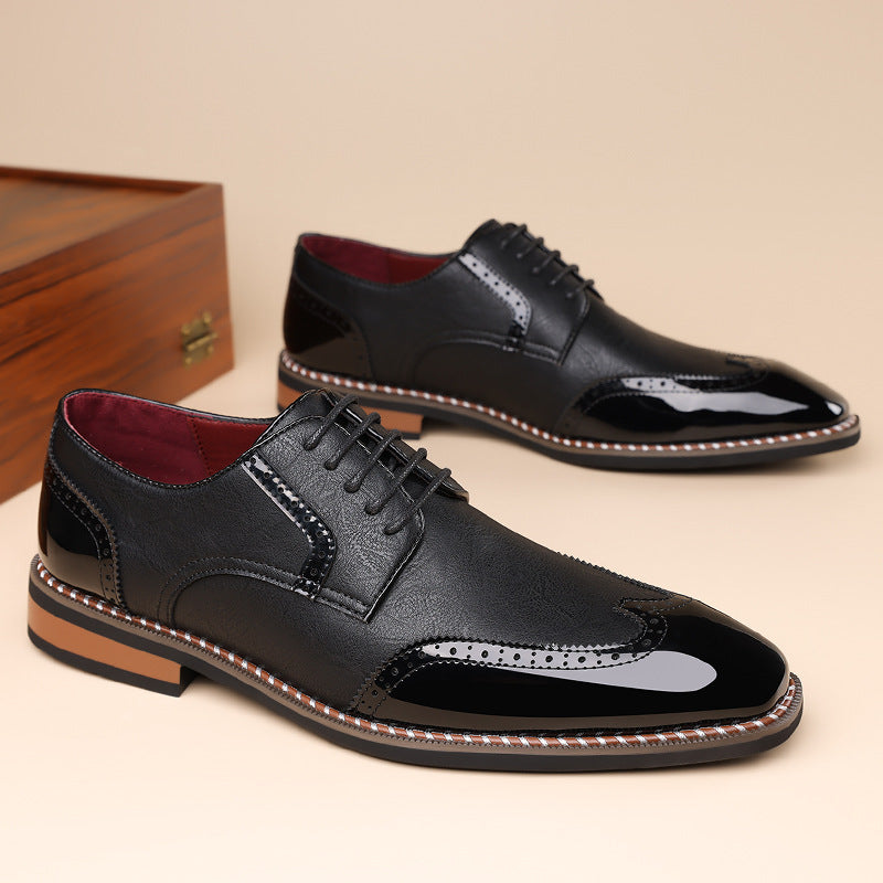 Business-Freizeit Lederschuhe mit spitzer Zehenkappe – Bild 3 | LuxeStyle