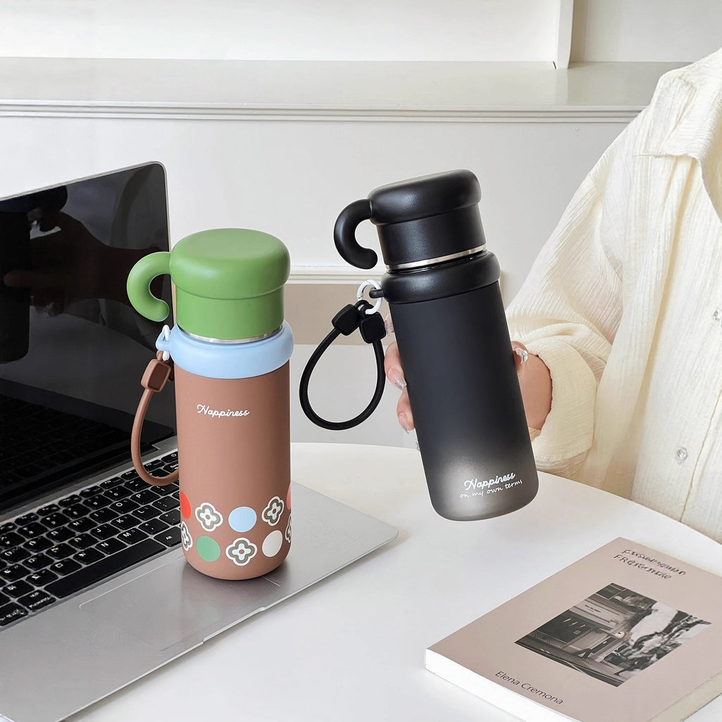 Edelstahl-Trinkbecher mit Strohhalm – Bild 3 | LuxeStyle