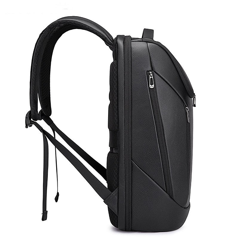 Rucksack für Computer – 20–35 L, schwarzes Leder – Bild 7 | LuxeStyle
