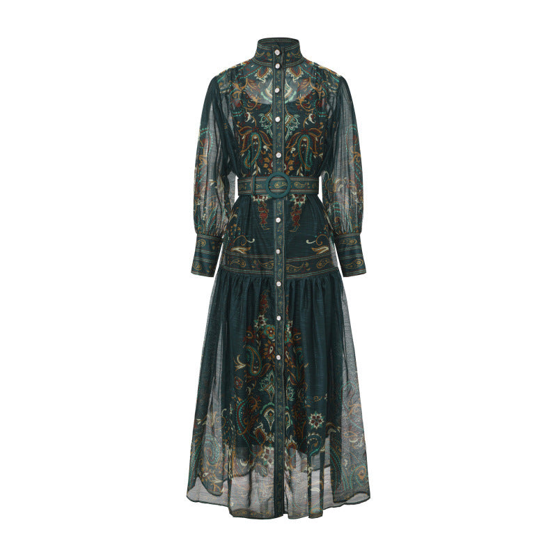 Damen Maxi-Kleid mit Falten und hoher Taille – Bild 4 | LuxeStyle