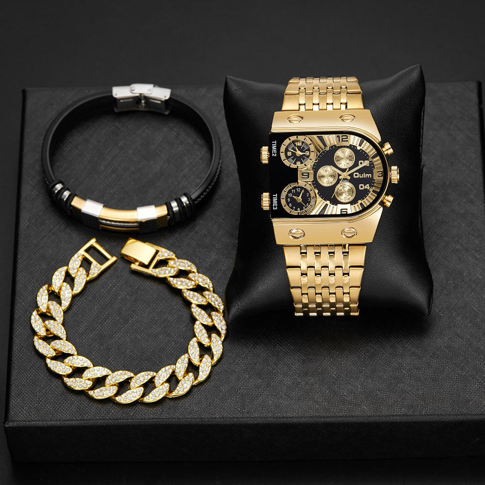 Männliche Armbanduhr mit mehreren Zeitzonen