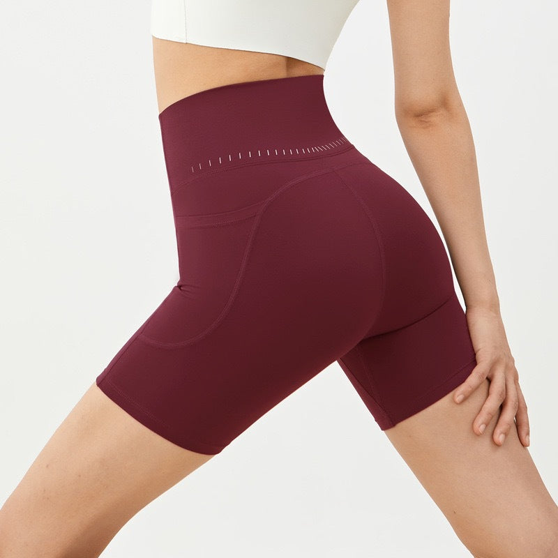 High-Waist Workout Shorts mit Po-Lifting-Effekt