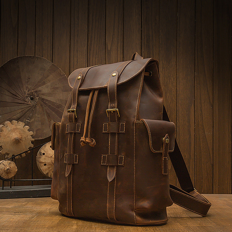 Retro Lederrucksack für Herren