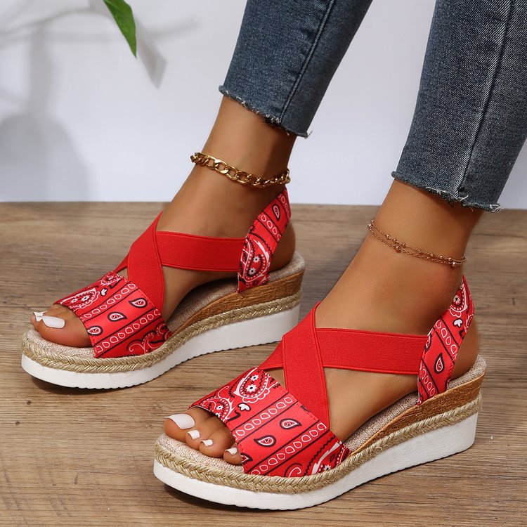 Schwarze Wedges mit Schlangenmuster – Bild 2 | LuxeStyle