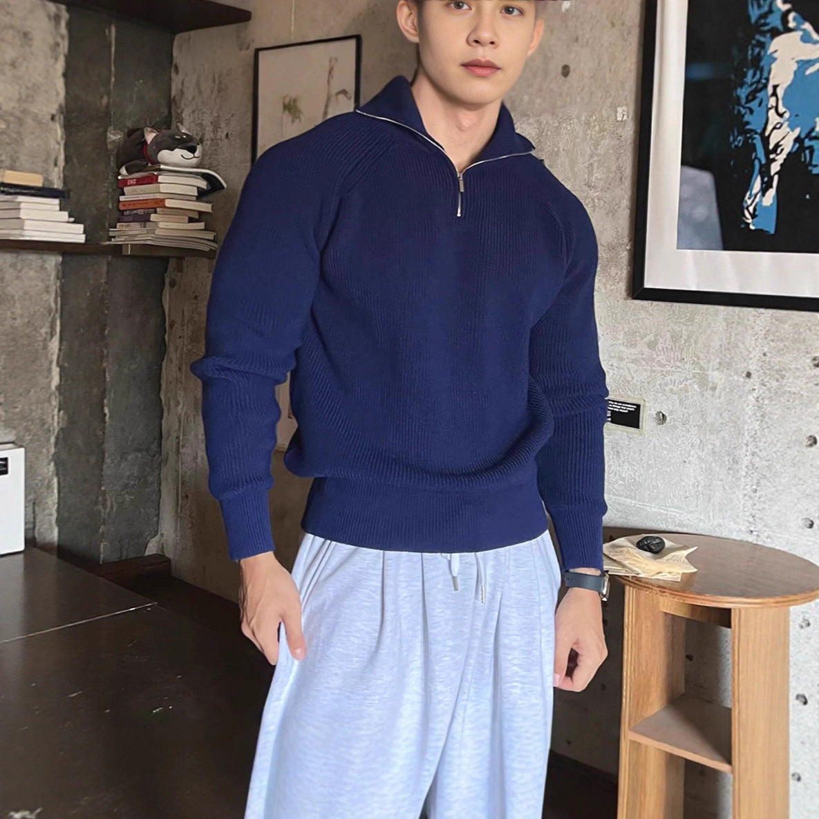 Herren Pullover Hoodie Wollpullover Mantel