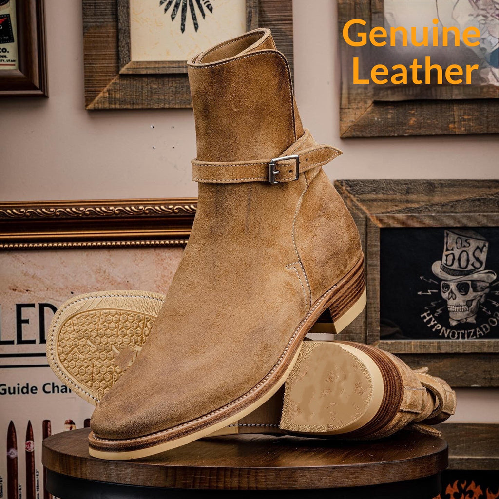 Vintage Pointed-Toe Wildleder Boots