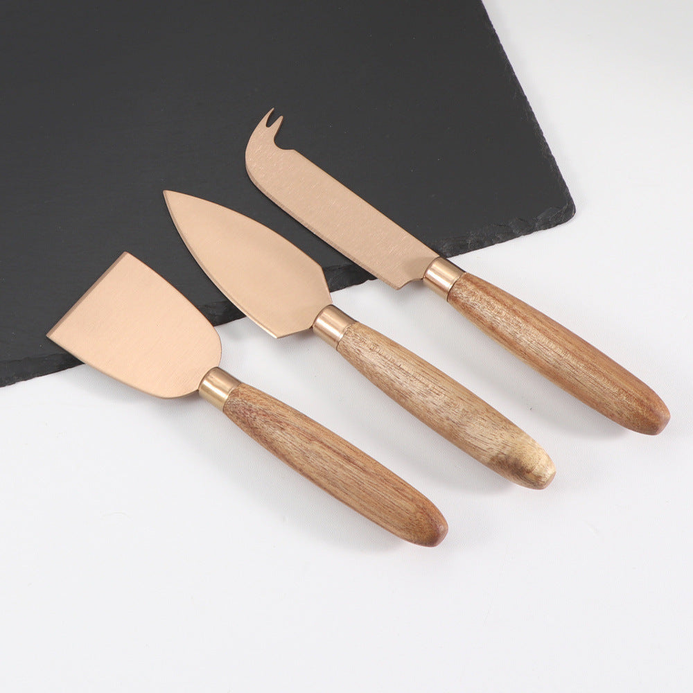 Käseschaber-Set mit Holzgriff, 3-teilig