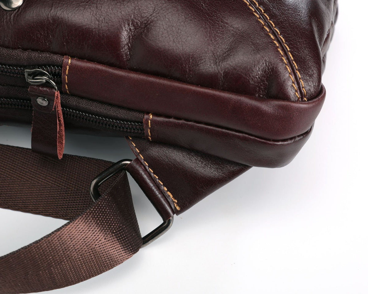 Rindsleder-Crossbody Umhängetasche – Bild 7 | LuxeStyle