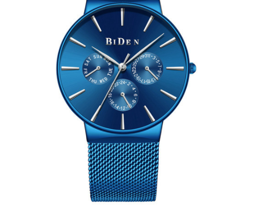 Herren Kalender Uhr mit Mesh-Armband – Bild 4 | LuxeStyle