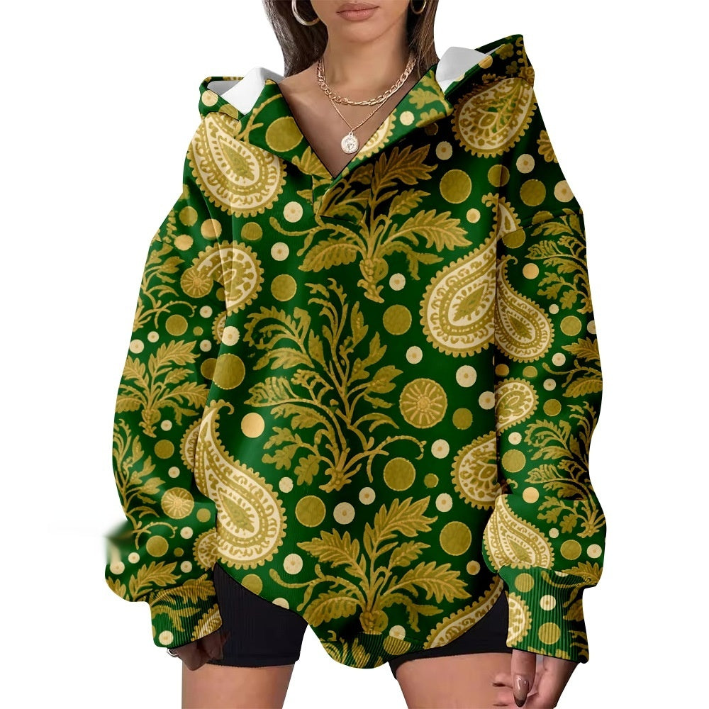 Blumenprint Langarmpulli Damen