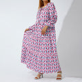 Boho V-Ausschnitt Kleid mit Rüschen-Ärmeln – Bild 3 | LuxeStyle