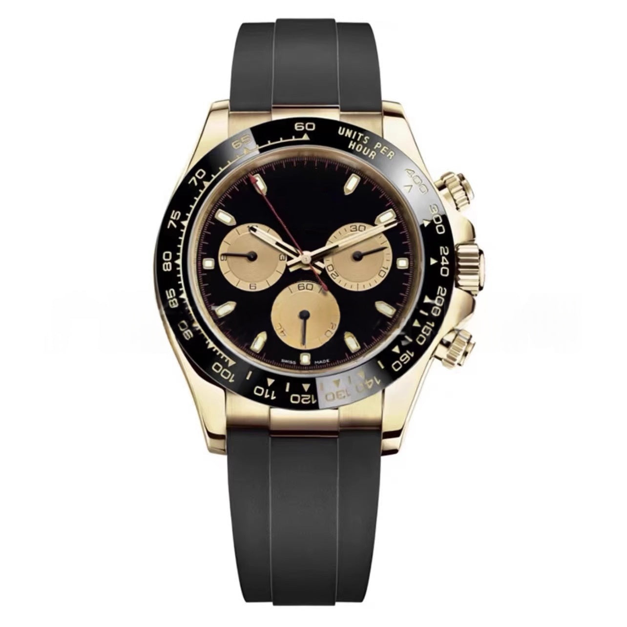 Sportliche Herrenuhr mit Kautschukarmband