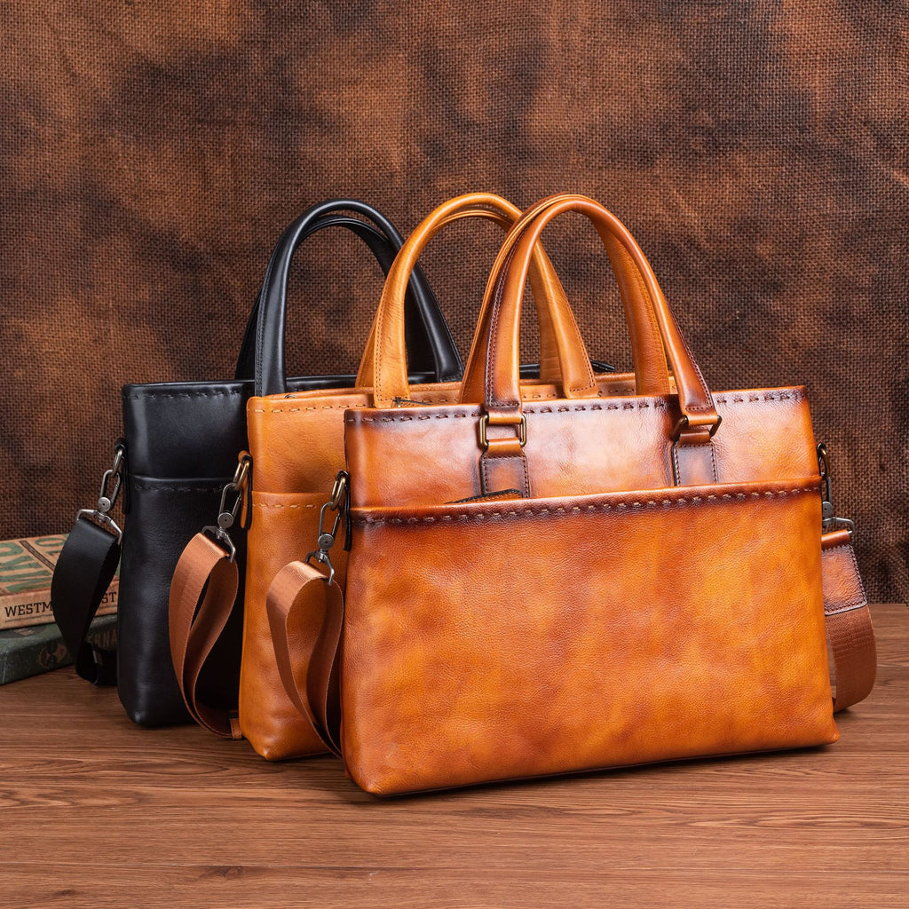 Herren Handtasche aus vollnarbigem Leder
