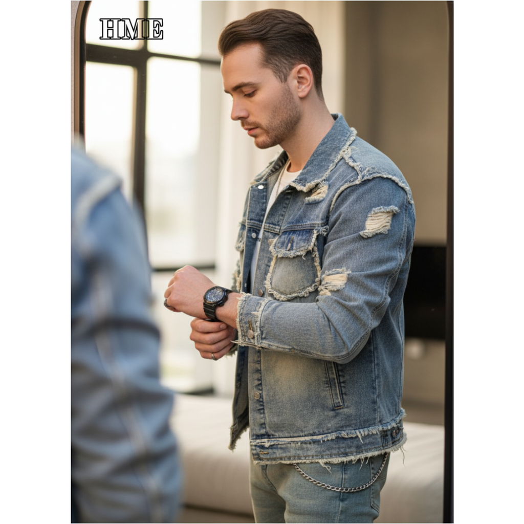 Gut sitzende Jeansjacke für Herren – Ansicht 3