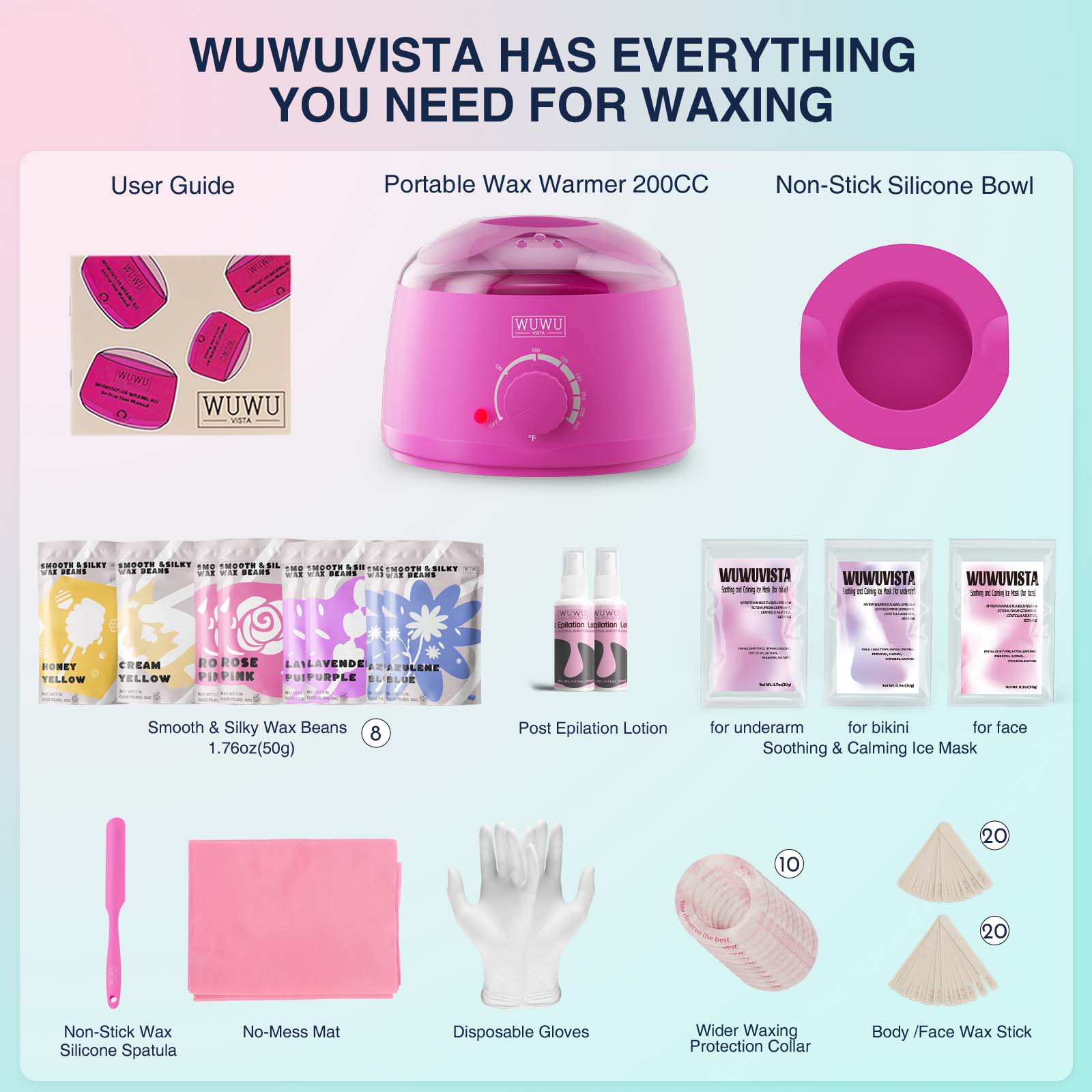 WUWUVISTA Waxing Kit 69 Teile