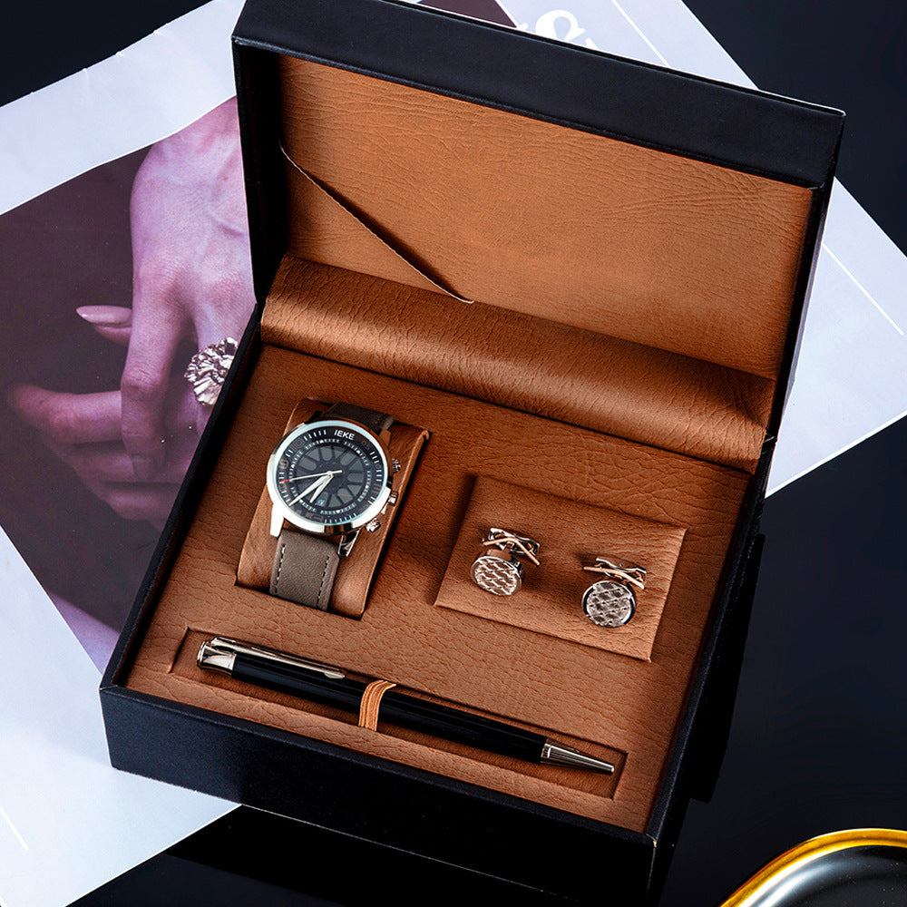 Herren-Geschenkset: Uhr, Stift & Manschettenknöpfe · 3 Stück – Bild 3 | LuxeStyle