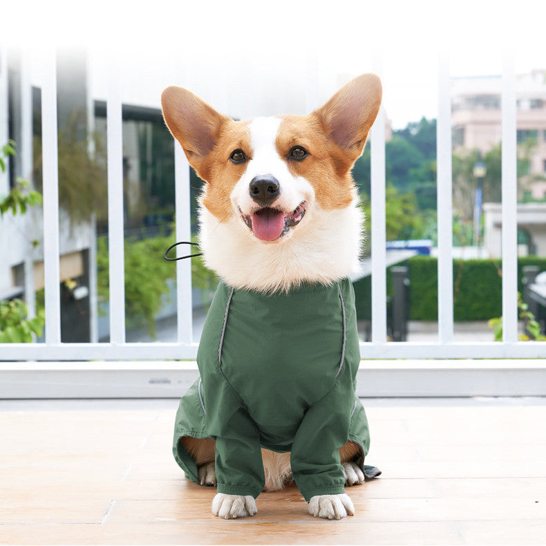 Hundemantel mit Reflektoren und Grippzonen