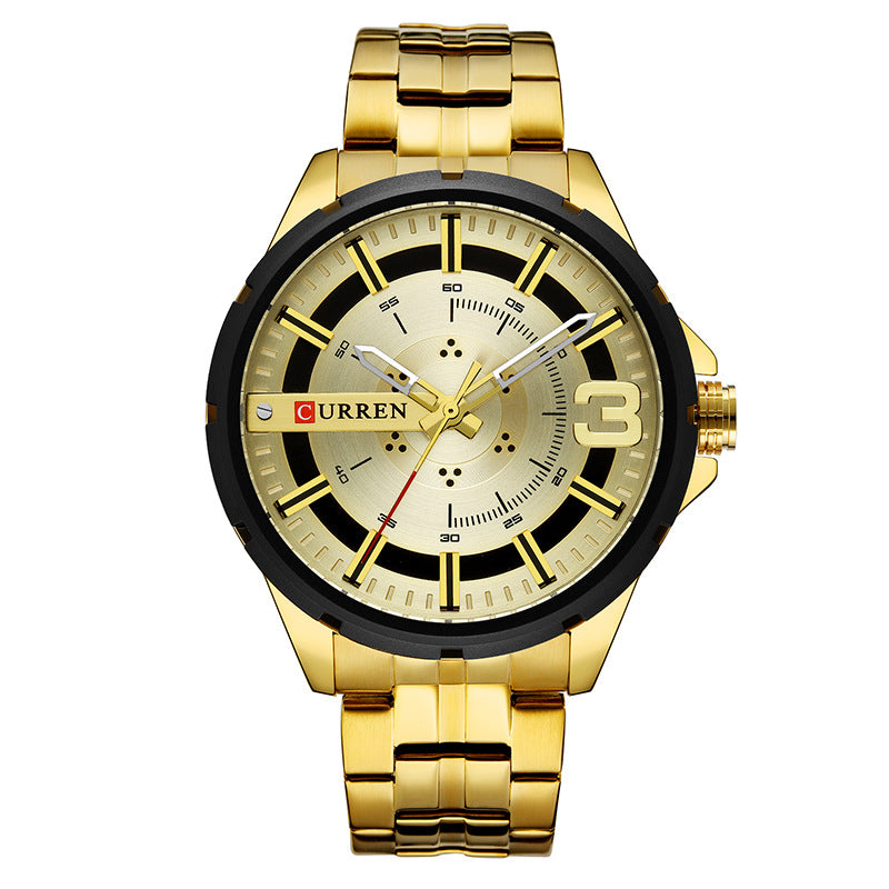 Einfache Herren-Armbanduhr aus Edelstahl