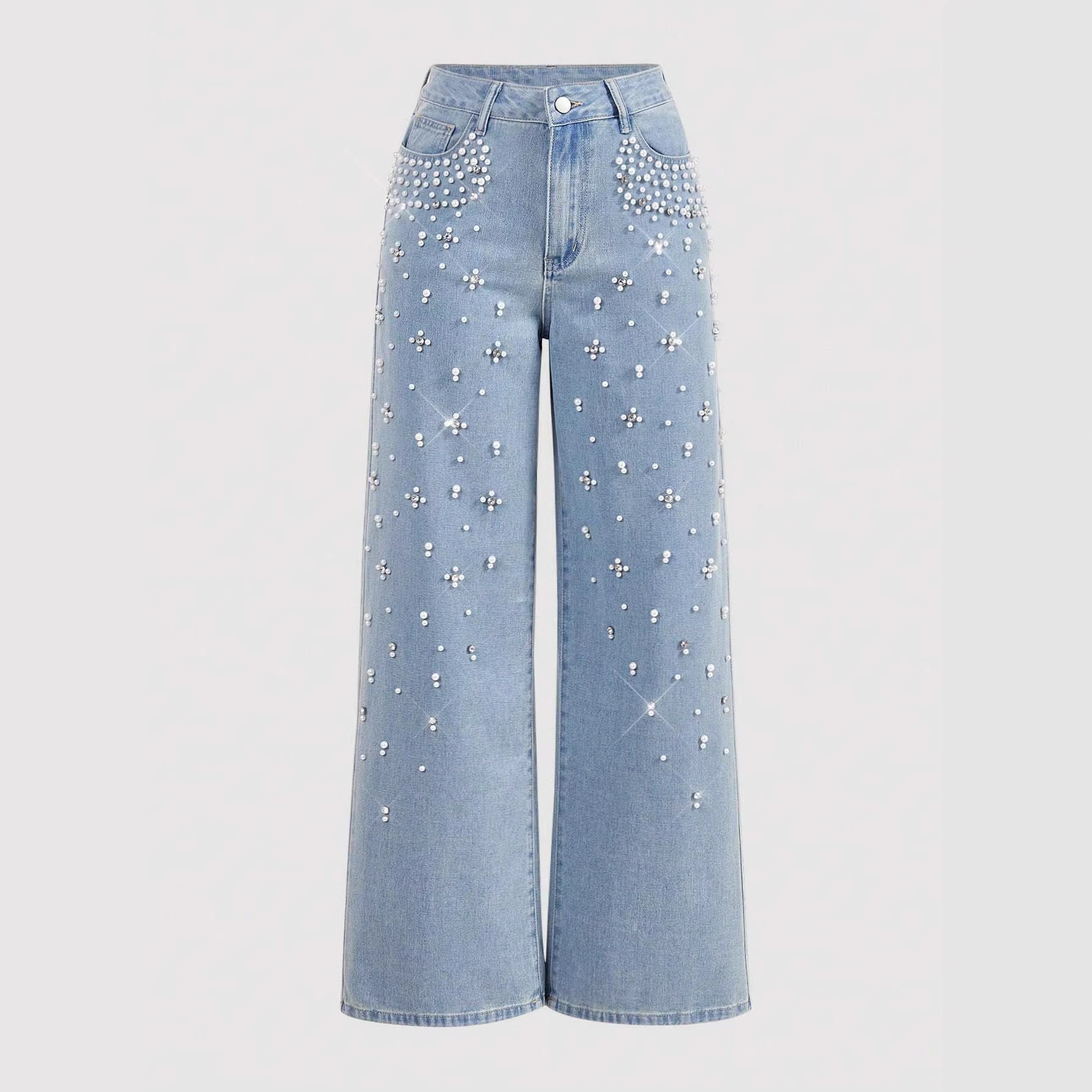 Casual Jeans mit geraden Beinen und schlankmachender Passform