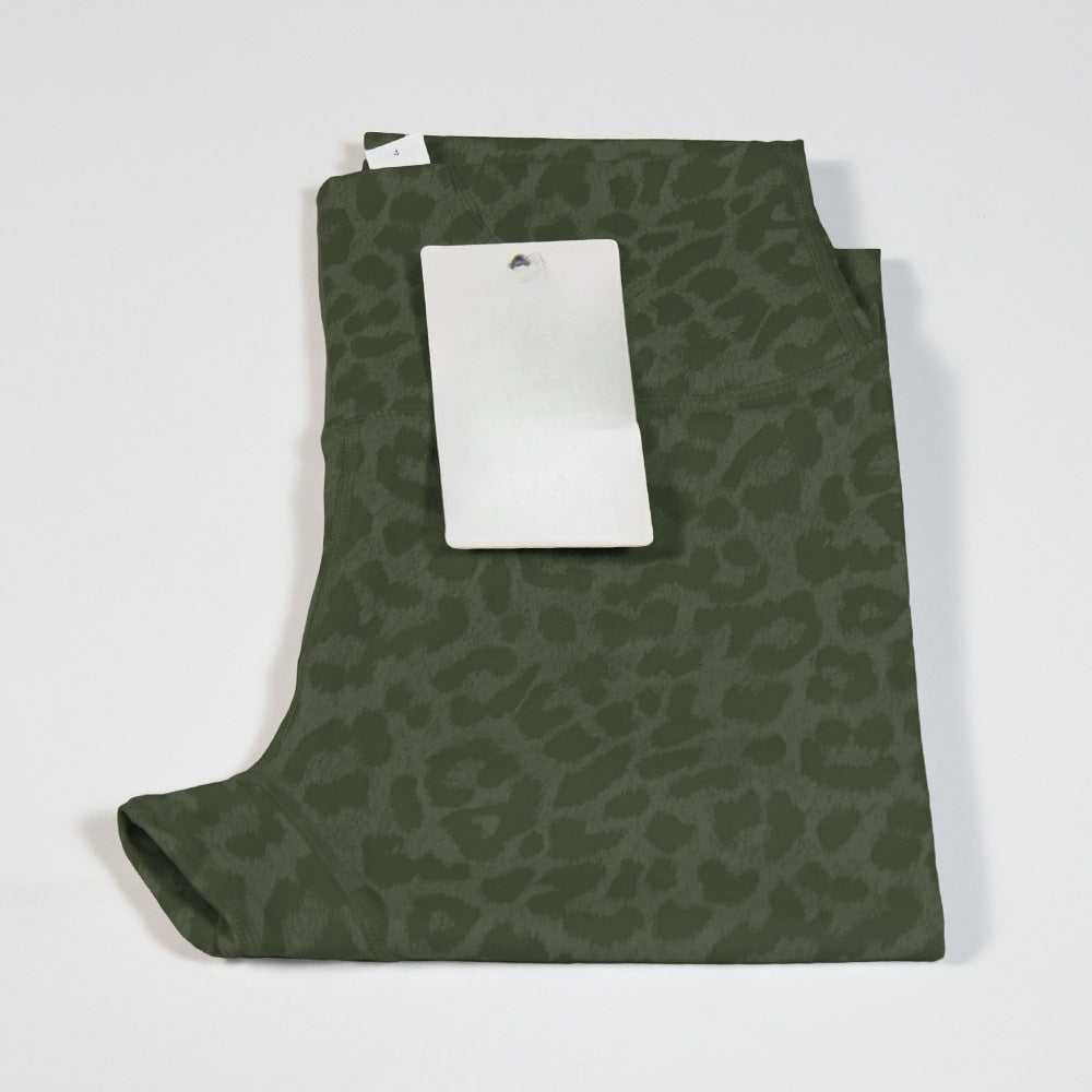 High-Waist Yoga-Hose mit Print