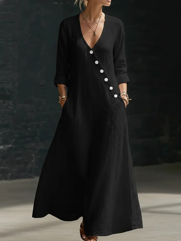 Lässiges Langarm-Hemdblusenkleid für Damen – Bild 9 | LuxeStyle