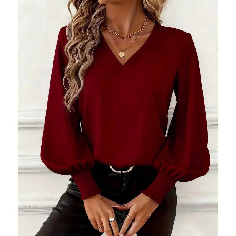 Damen-Bluse mit Laternenärmeln