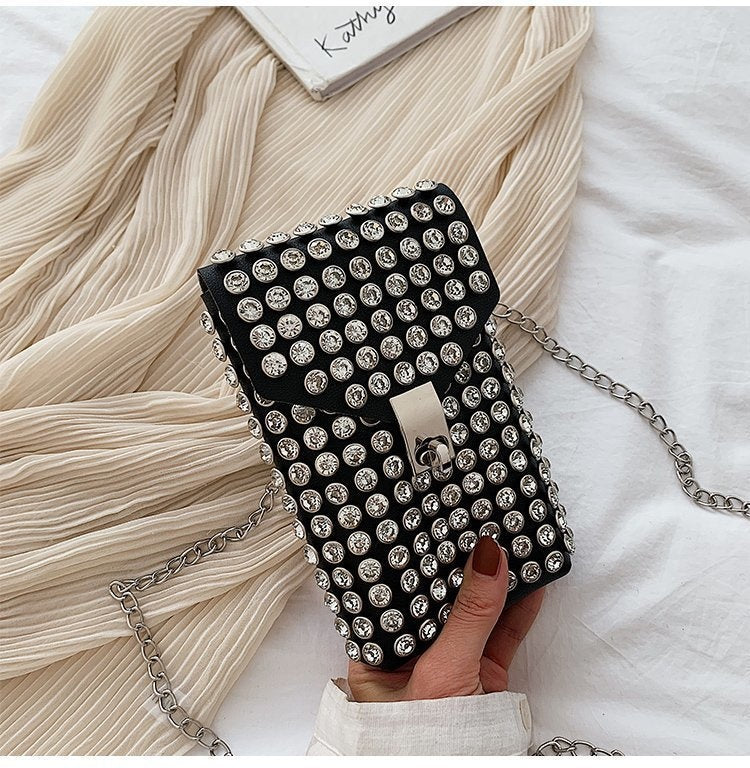 Mini-Handytasche mit Strass-Design