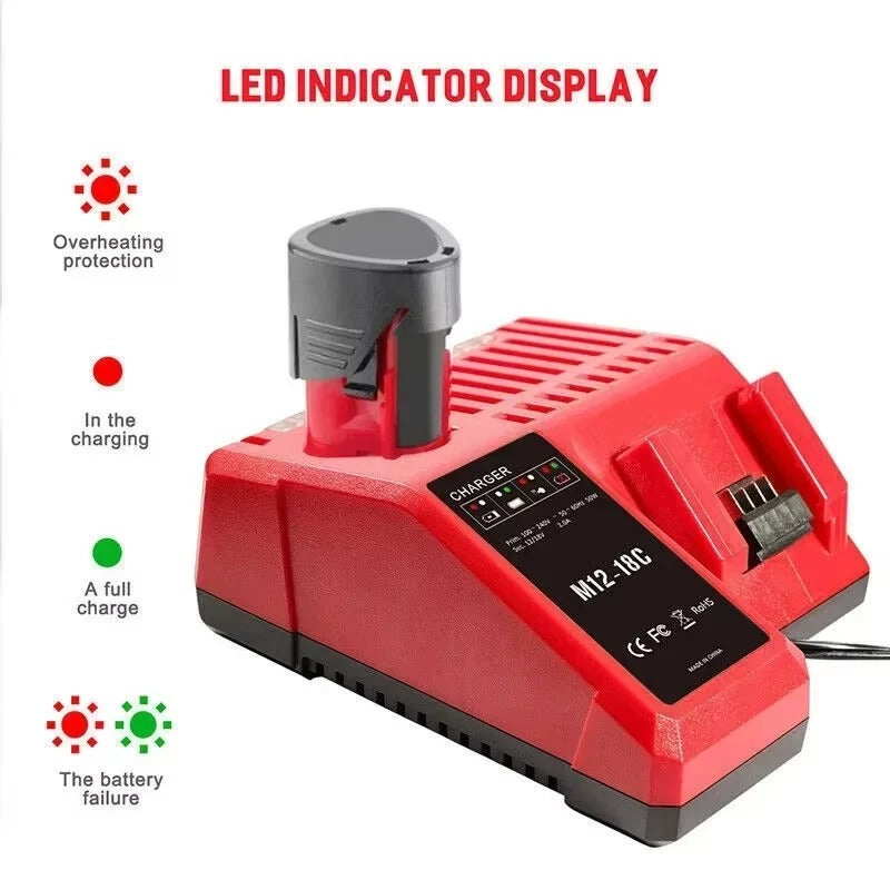 Multi-Ladegerät für Milwaukee M18 Li-ion Akkus