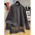 Spitzen-Langarmshirt aus Samt – Bild 8 | LuxeStyle