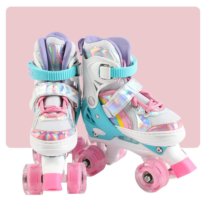 Kinderskates mit Doppelreihe, 4 Rollen aus PU