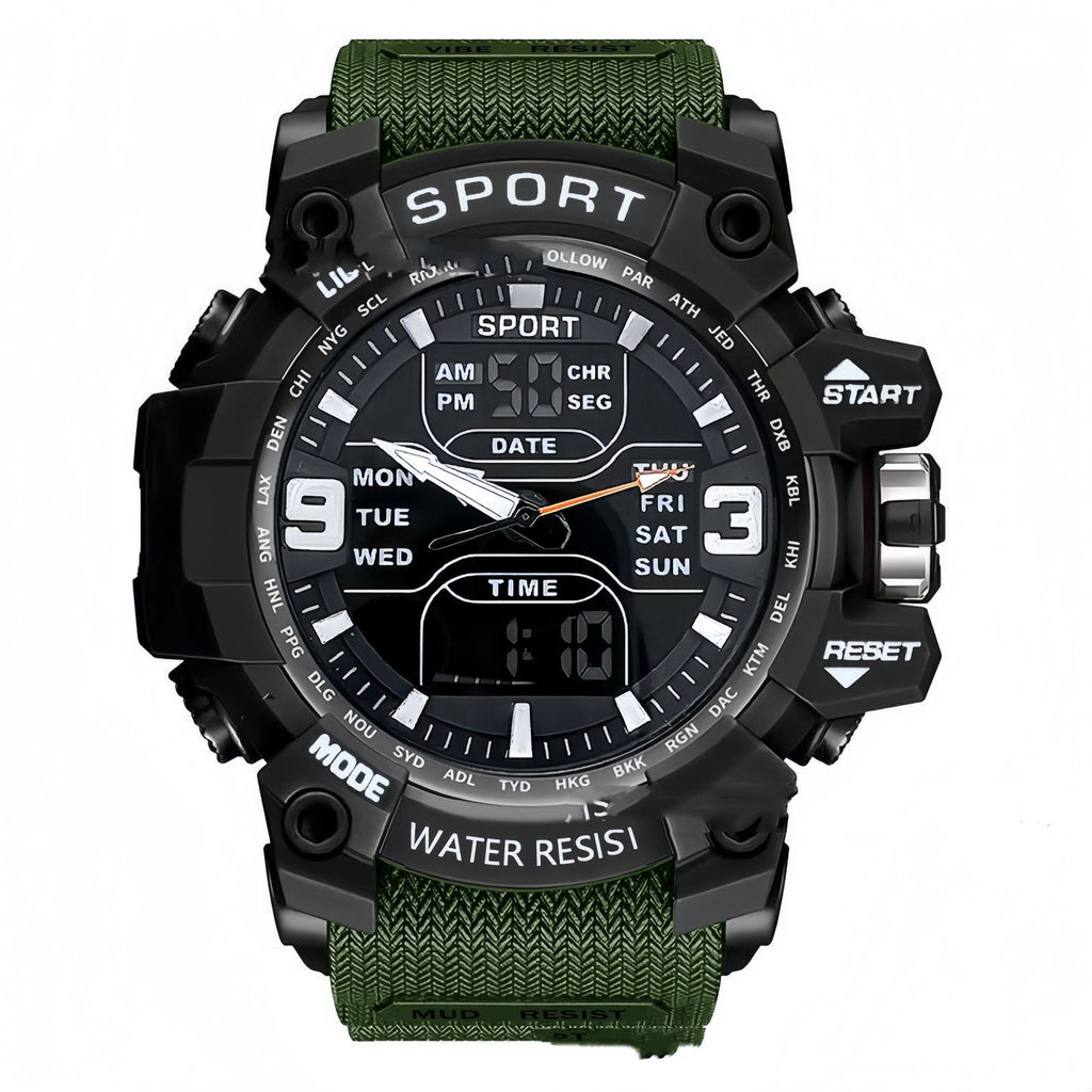 Sportliche Armbanduhr mit Leuchtzifferblatt