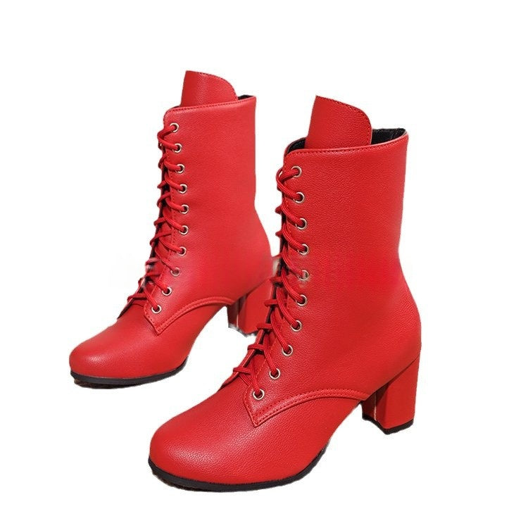 Frauenkreppsohlen-Schnürstiefel in Grössen bis 43