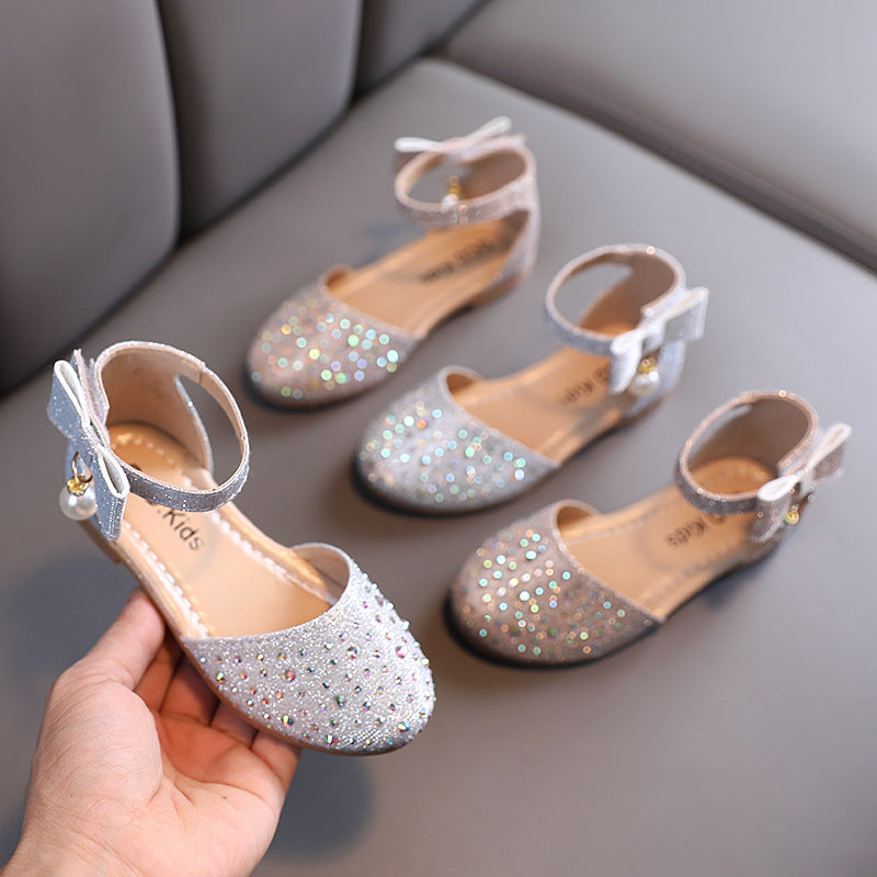 Kinder Lederschuhe mit Perlen und Strass – Bild 6 | LuxeStyle