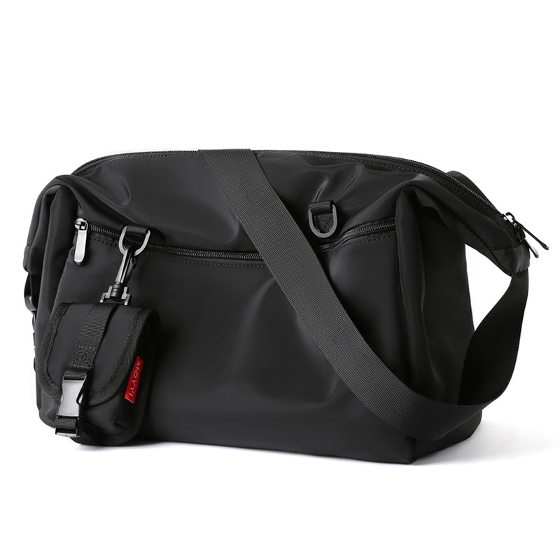 Schultertasche aus Oxford-Stoff, schwarz – Bild 5 | LuxeStyle