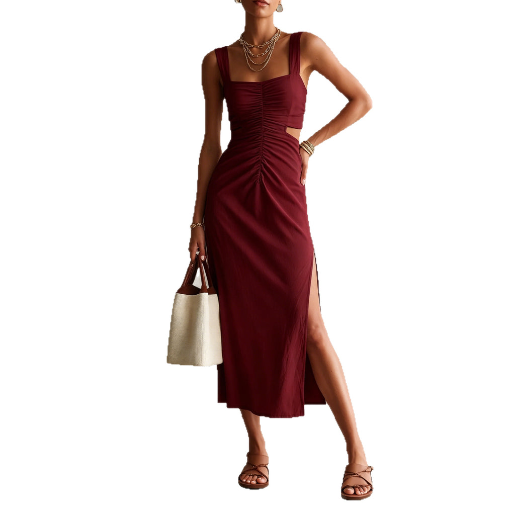 Elegantes ärmelloses Midikleid mit definierter Taille – Bild 6 | LuxeStyle
