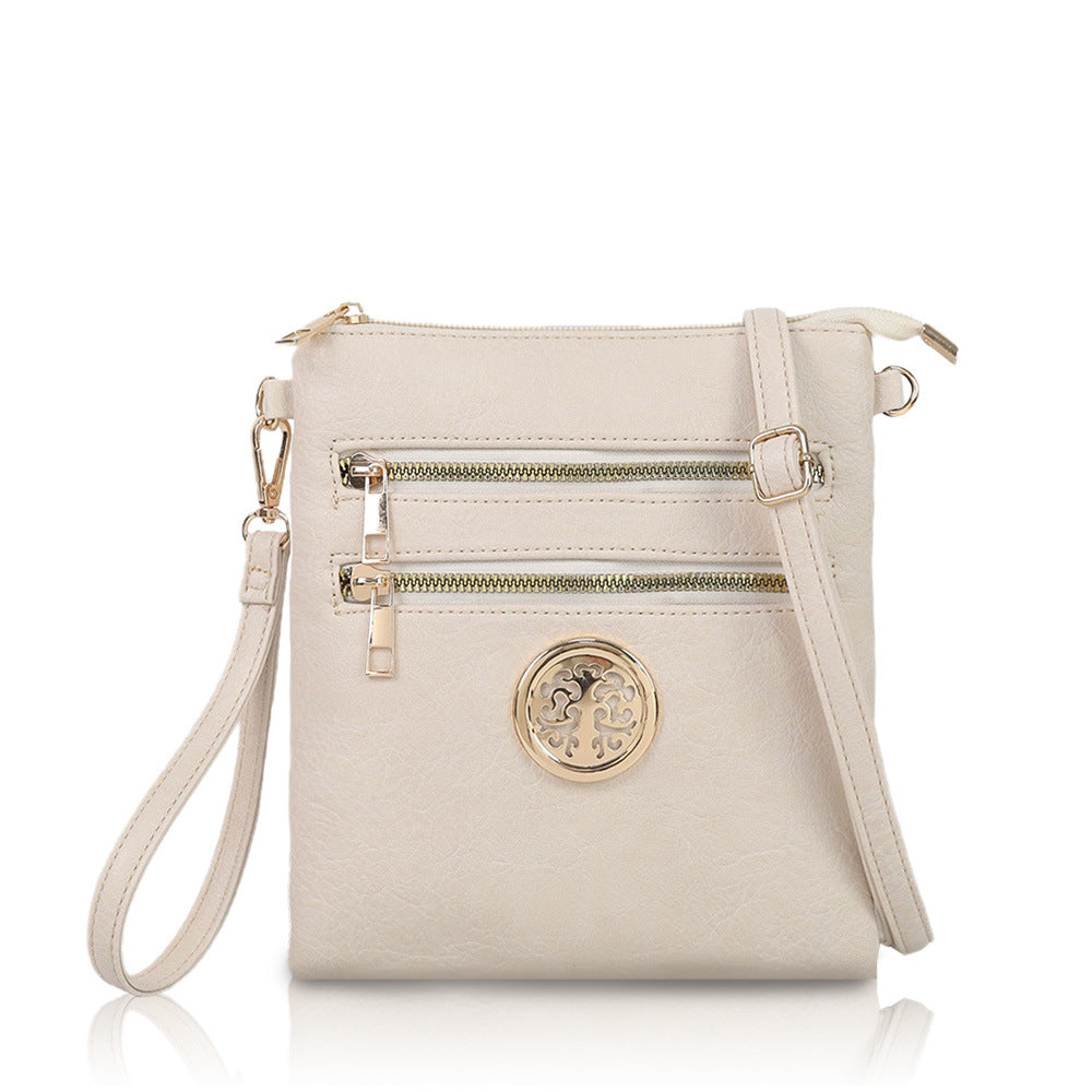 Crossbody Tasche in einfarbigem PU | LuxeStyle
