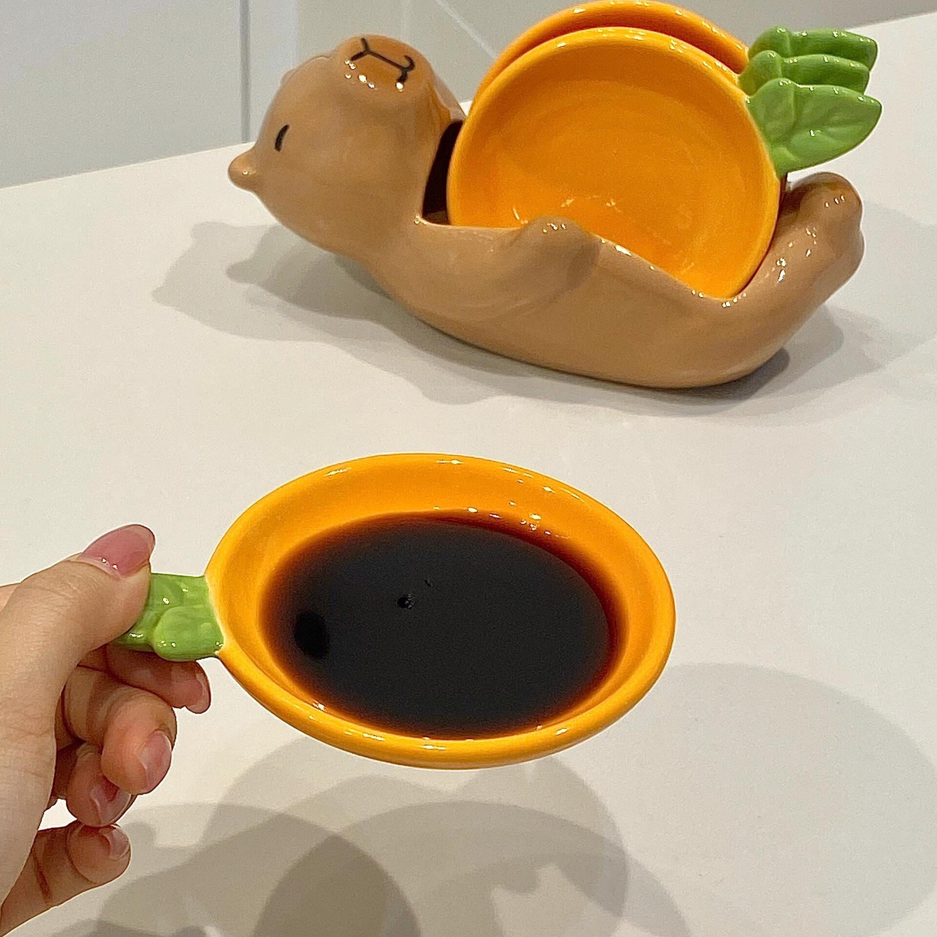 Keramik Saucenschälchen-Set mit Cartoon-Motiv