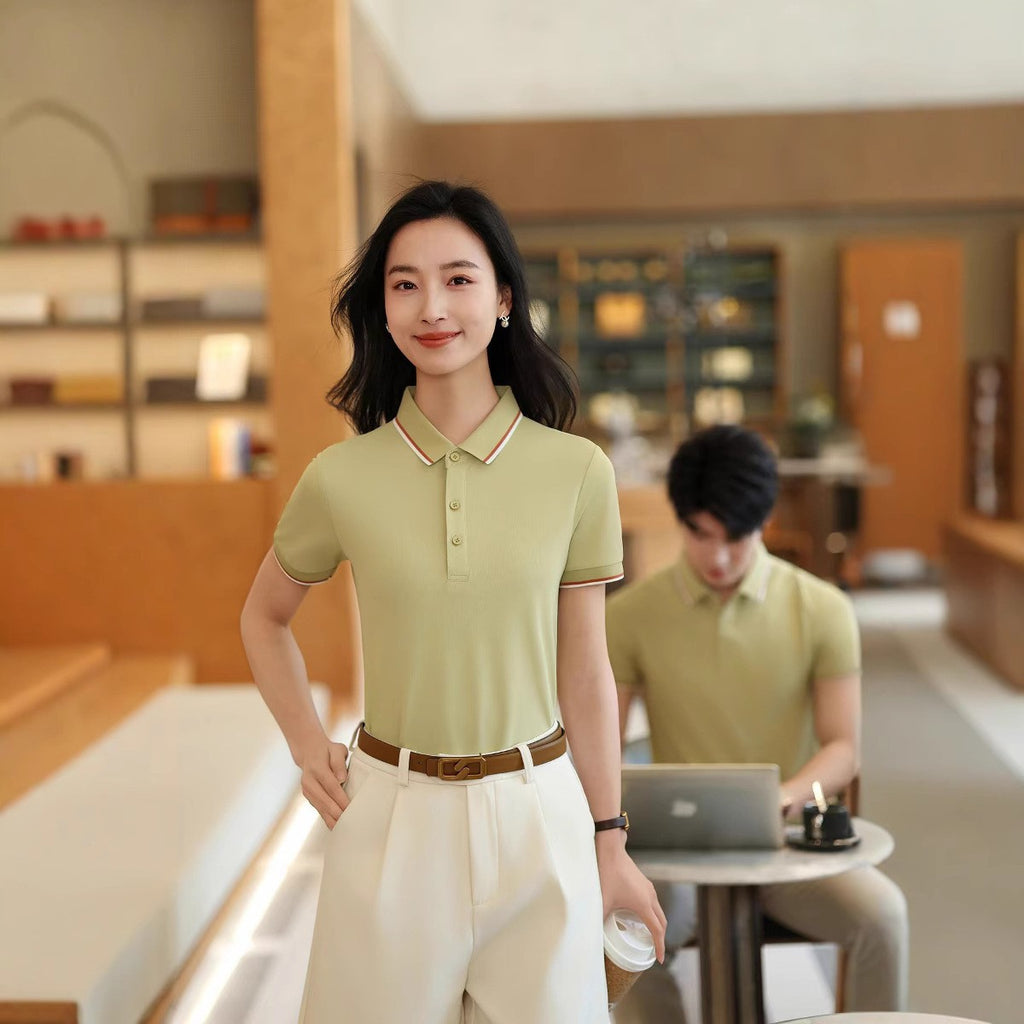 Polo-Shirt aus Eisseide mit Reverskragen – Bild 14 | LuxeStyle