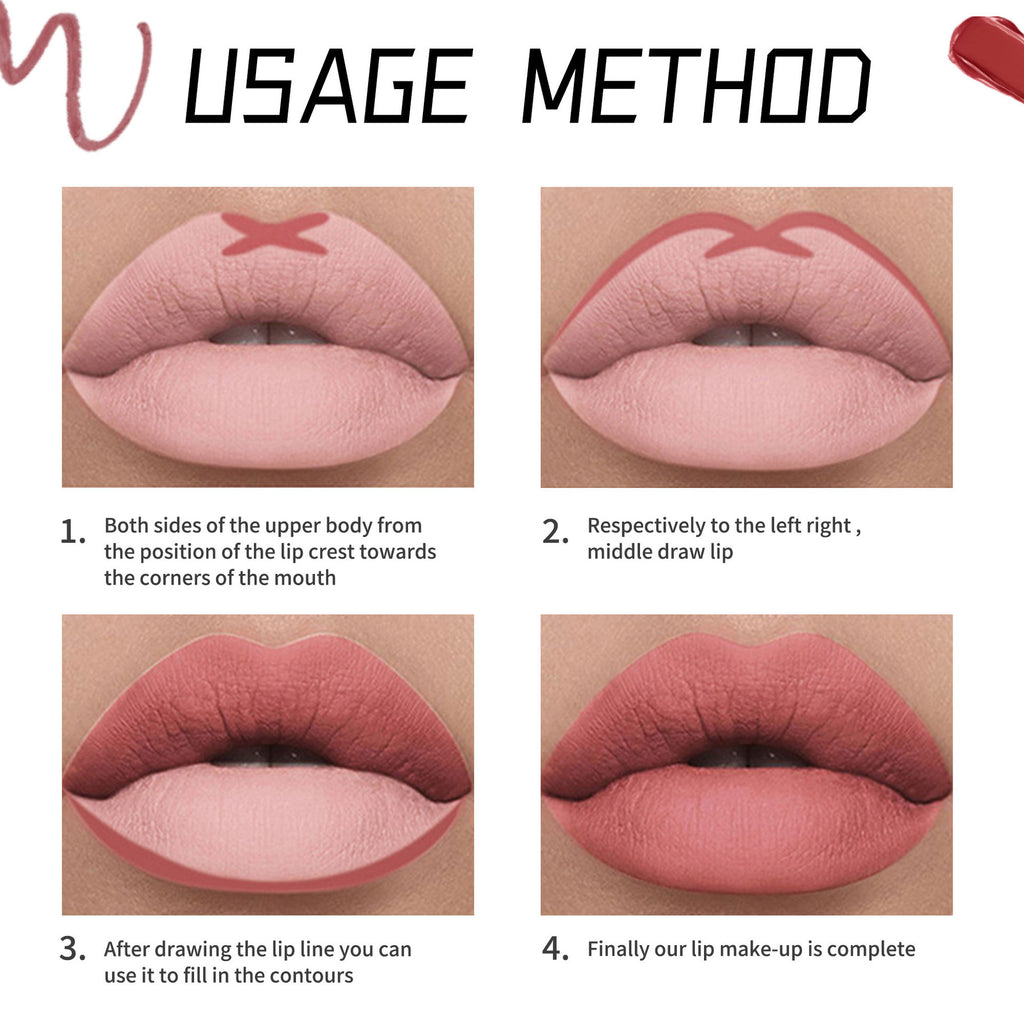 12 matte Lippenstifte & Liner Set – Ansicht 2