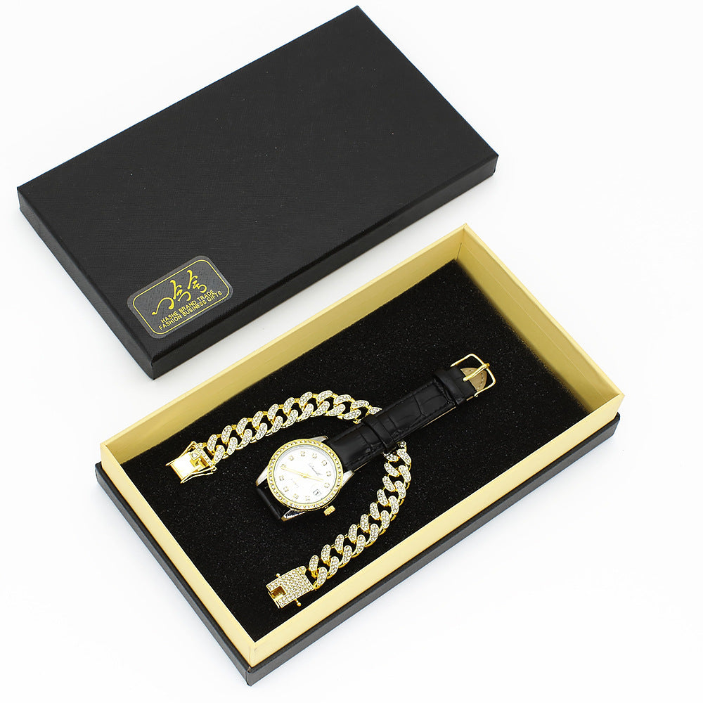 Goldarmband Uhren Set mit Sonnenbrille