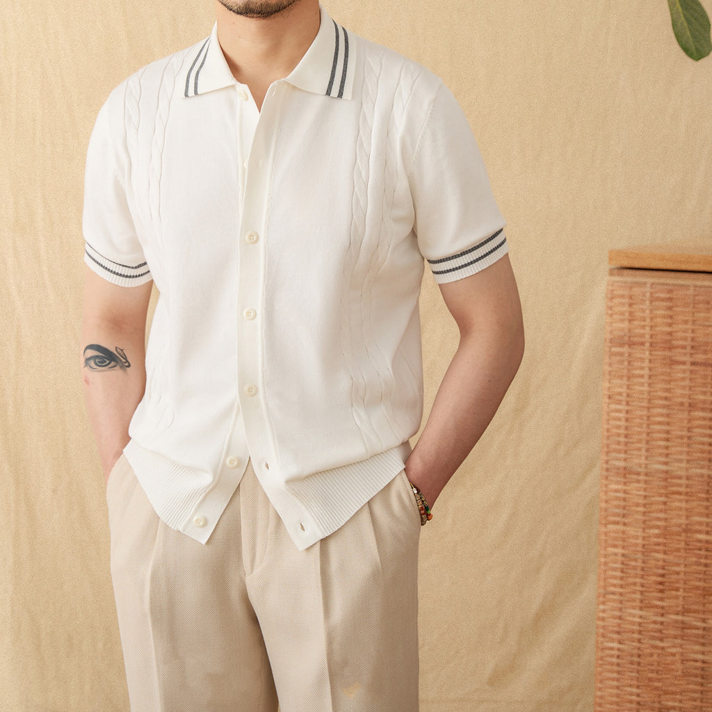Polo-Shirt Kurzarm Baumwoll-Mix – Bild 5 | LuxeStyle