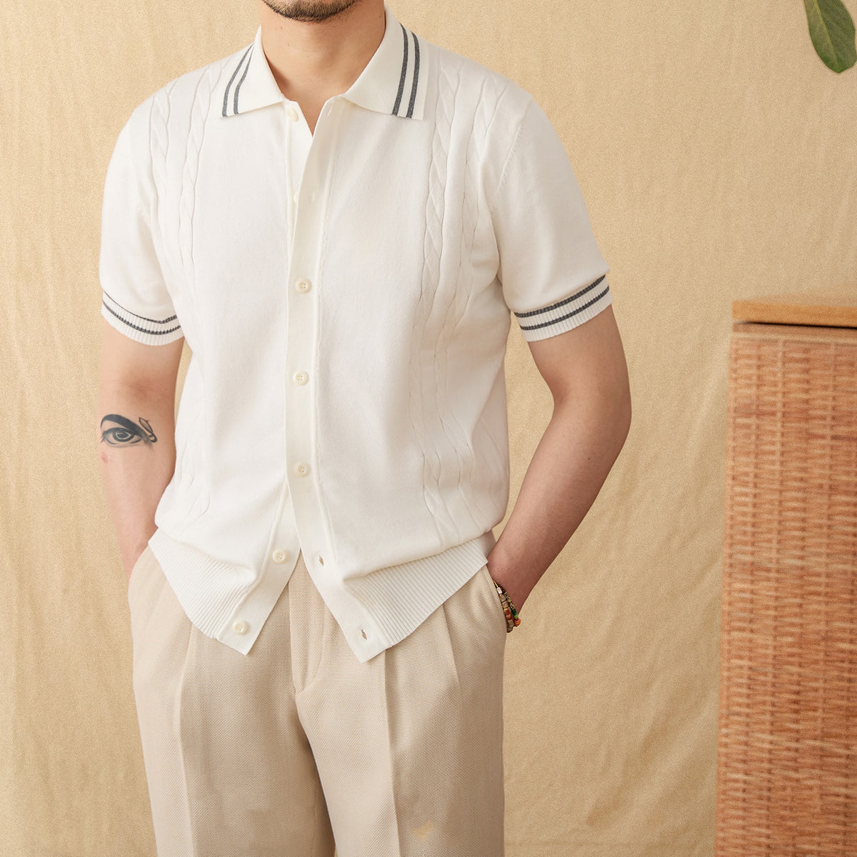 Polo-Shirt Kurzarm Baumwoll-Mix – Bild 5 | LuxeStyle