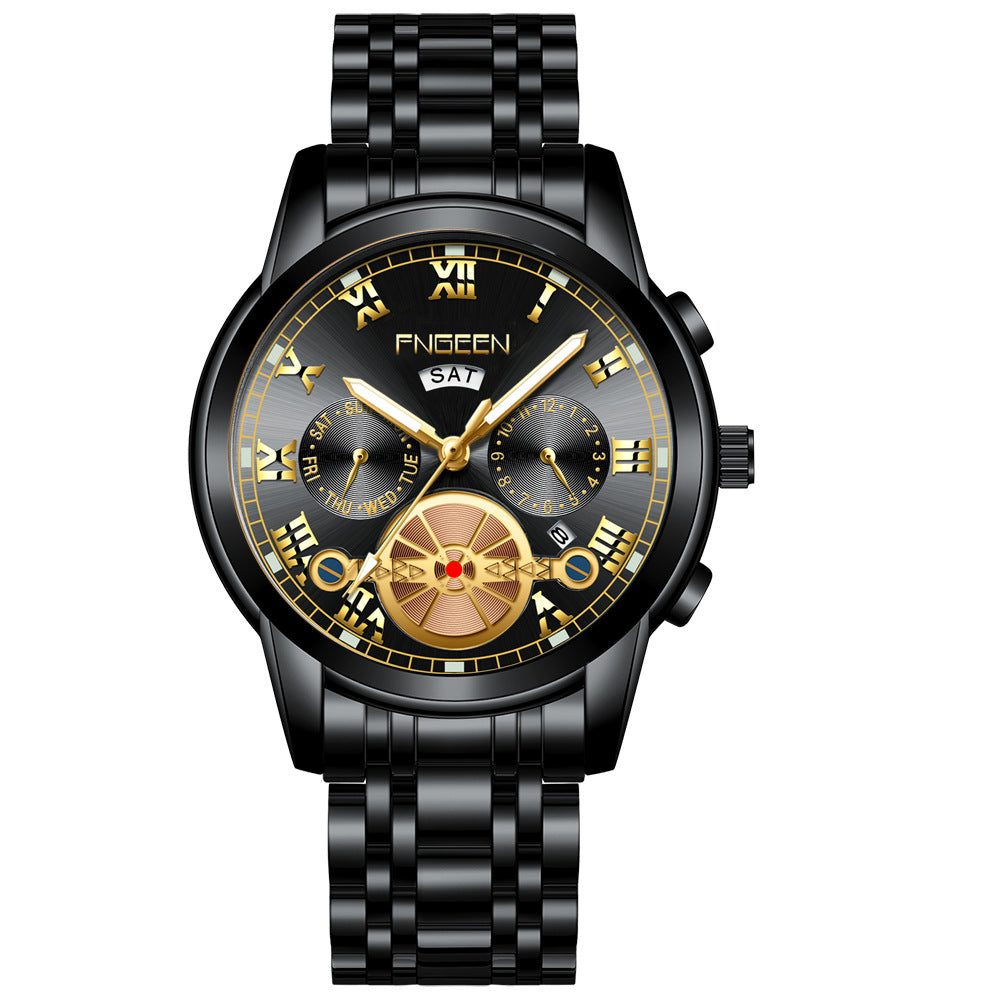Quarz-Armbanduhr mit Kalender und Edelstahlband – Bild 16 | LuxeStyle