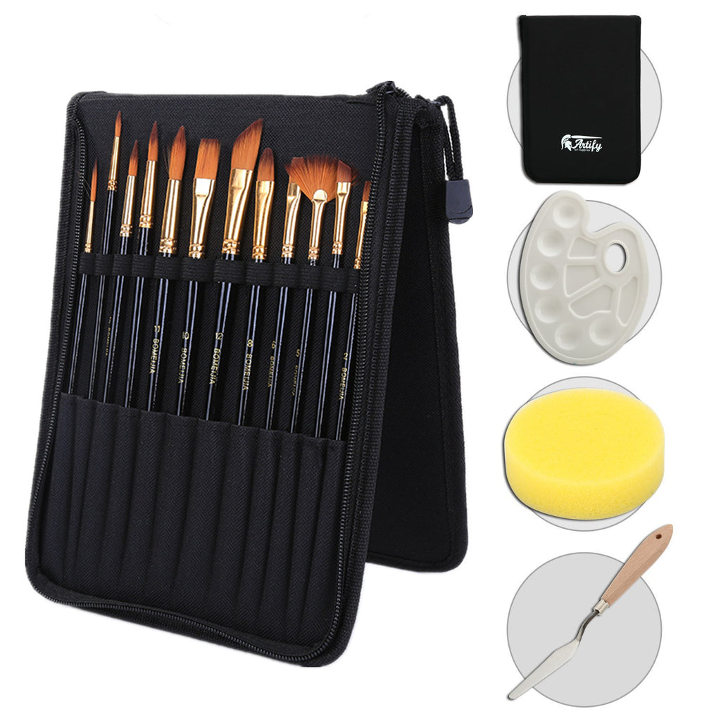 Pinsel-Set mit Leinwandtasche und Zubehör – Bild 6 | LuxeStyle