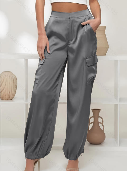 Satin Cargo Hose für Damen im Western-Stil